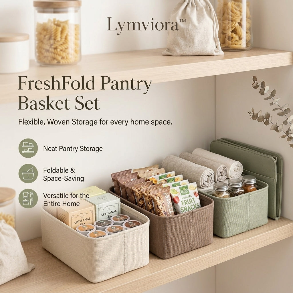 Lymviora™ FreshFold Pantry Basket Set