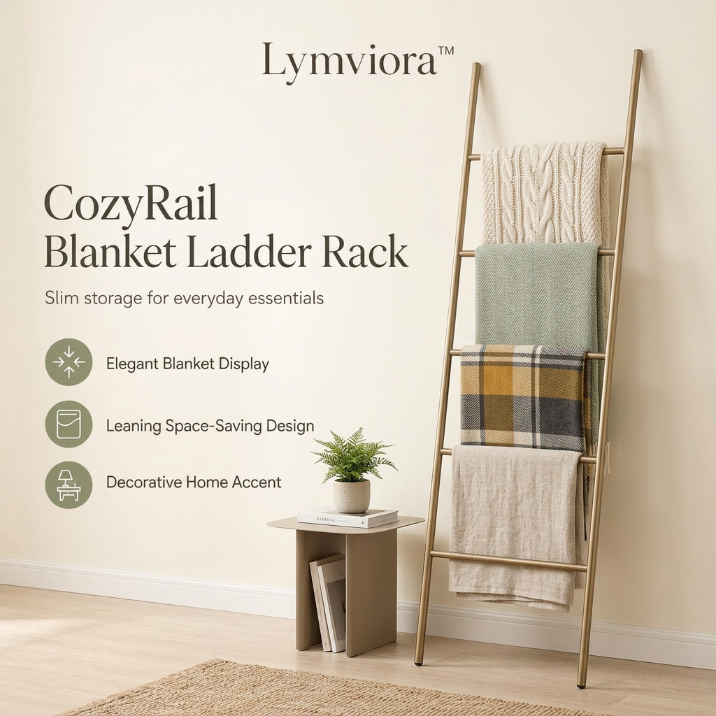 Lymviora™ CozyRail Blanket Ladder Rack
