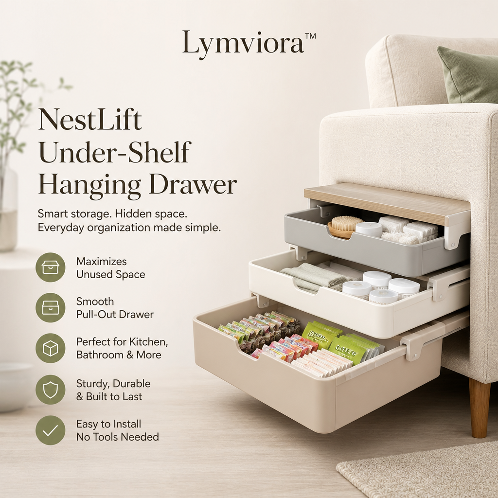 Lymviora™ NestLift Under-Shelf Hanging Drawer